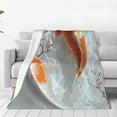 thumbnail image 1 of Fotbe Koi Fish Water Manta de Franela Acolchonada con Estampado, Súper Suave y Esponjosa, Extra Grande para Sofá, Cama, Uso Todo el Año-80"x60", 1 of 7