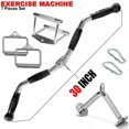 thumbnail image 7 of FITNESS MANIAC USA Home Gym Cable Attachment Handle Machine Exercise Chrome PressDown Strength Training Home Gym Attachments 30 inch Curl Bar Set (7 Pieces Set), 7 of 7