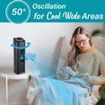 thumbnail image 5 of Brentwood 14-In. 3-Speed Portable Oscillating Tower Fan, Black, F-14TBK, 5 of 6