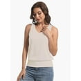 thumbnail image 3 of Women V Neck Tank Tops Summer Sleeveless Casual Tops Loose Fit Banded Bottom Shirts, 3 of 6