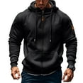 thumbnail image 2 of MHFRRA Sudadera con Capucha y Cremallera, Chaqueta con Cremallera Completa, Sudadera Ligera y Suave para Uso Deportivo Informal Al Aire Libre, Ajuste Cómodo Negro, 2 of 4