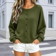 thumbnail image 4 of Enjoytime Womens Cardigan Crew Neck Button Down Long Sleeve Cardigans Sweater Fall Winter Cozy Casual Work Knit Jacket, 4 of 8
