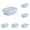Blue, variant on Ice Maker Mold, Stackable Ice Cubes Storage Container Set, 6 Cubes Per Tray Easy Release Flexible Ice Cube Tray with Lid for Whiskey Drinks 4-10PC