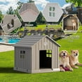 thumbnail image 4 of Large Dog House for Small, Medium & Large Dogs - Weatherproof Shelter with Elevated Floor & Air Vents, Easy to Clean & Assemble, 4 of 13