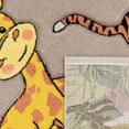 thumbnail image 4 of Paco Home Kids Rug with Charming Animals - Giraffe Lion Monkey - Beige - 5'3" x 7'7" (5'x7'), 4 of 5