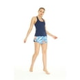 thumbnail image 3 of Women's Athletic Sportswear Solid Tank Top and Patterned Tennis Shorts Set in Firebird Blue White Medium, 3 of 5