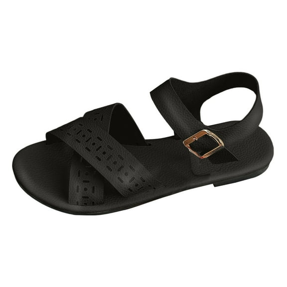Mostsola Flat Sandals for Women Hollow out Crisscross Strap Open Toe Adjustable Slingback Sandals