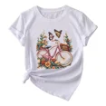 thumbnail image 2 of Playeras Deportivas Mujer Bicicletas Patrón Manga Corta Ocio, 2 of 8