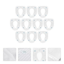 WRITWAA 10PCS Disposable Toilet Seat Covers White Paper Pads for Travel Hotel Bathroom Hygiene