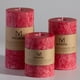 thumbnail image 1 of Velas Decorativas MOZEAL Pilar de Cristal Rojas Juego de 3, 1 of 5