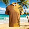 thumbnail image 4 of Mens Shirt Short Sleeve Button Down Business Clothes for Men,Yellow,S, 4 of 5