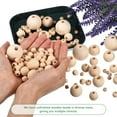 thumbnail image 4 of 200Pack 20mm Natural Wood Spacer Beads, 5mm Large Hole Unfinished Round Wooden Beads, 4 of 6