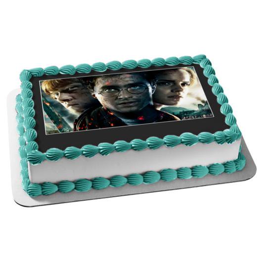Harry Potter Hermione Granger Ronald Weasley Sword Edible Cake Topper Image Walmart Com