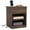 Brown-new, variant on Hommoo Nightstand with Drawer and Open Storage, End Table Bedside Table with Charging Station, for Bedroom, Living Room, Gray