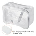 thumbnail image 4 of Uxcell 8.3"x11.8"x5.1" Clear Toiletry Bag Makeup Bags with Zipper Handle White, 4 of 5