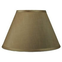 Conical Lamp Shade,Faux Silk, 8" Top, 16" Bottom, 10" Slant Taupe