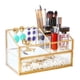 thumbnail image 1 of Organizador de maquillaje Vanity Tray Levilan, caja de cristal dorado, 1 of 9