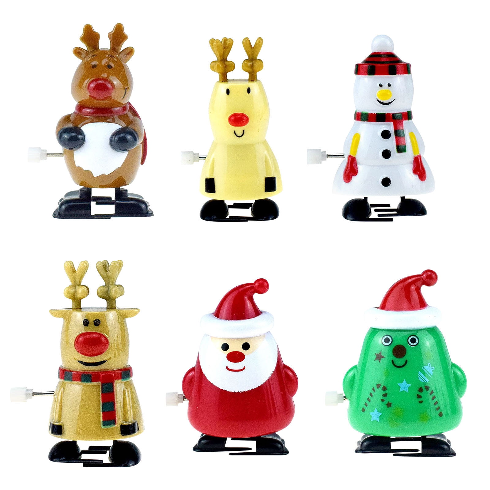 Jikolililili 6 Pieces Windup Christmas Novelty Jumping Toys