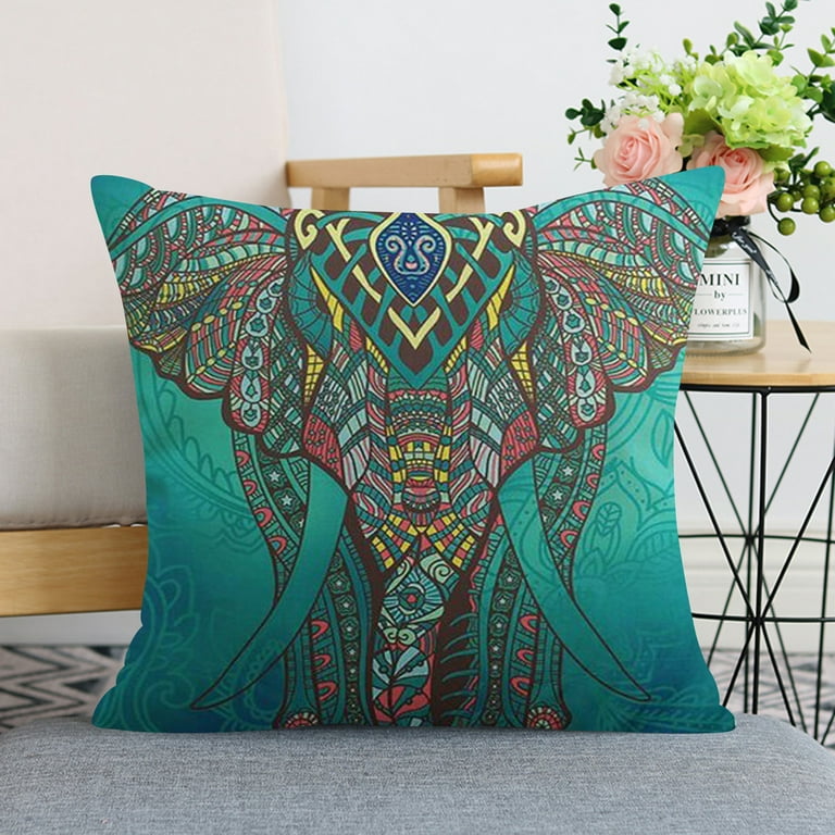 Hand Block Floral Pillow Covers 18x18 20x20 Throw Pillows hand Blocked  Cushion Cover indian Decorative Pillowcase Bed Sofa Pillow Cover 