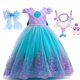 thumbnail image 1 of Disney-disfraz de la princesa sirena Ariel para niña, vestido bordado de lujo para carnaval, fiesta de Halloween, Vestidos para niños Fivean unisex, 1 of 2
