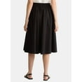 thumbnail image 5 of Time and Tru Women's Tiered Pull-On Skirt, Sizes XS-4X, 5 of 5