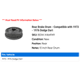 thumbnail image 2 of Rear Brake Drum - Compatible with 1973 - 1976 Dodge Dart 1974 1975, 2 of 2