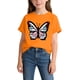 thumbnail image 1 of Blusas y camisas de manga corta con cuello redondo Camiseta de manga corta con cuello redondo estampada para niños de talla mediana y grande Ropa exterior informal de verano Pijamas de poliéster para, 1 of 5