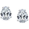 thumbnail image 3 of Bling Jewelry Womens Pear Shape CZ Stud Earrings Teardrop Solitaire Gold Plated Sterling Silver 6-9MM, 3 of 4