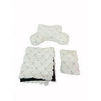 Luxurious White Faux Fur & Silver Sequin Bedding Set for 18inch Dolls | Doll Accesories | Americam Fashion World