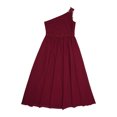 thumbnail image 4 of Alvivi Kids Girls One Shoulder Junior Bridesmaid Dress Formal Party Maxi Gown 6-16, 4 of 5