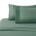 thumbnail image 3 of Hong and Arts Inc. Marina Decoration Ultra Soft Silky Deep Pocket Solid Rayon from Bamboo All Season Bedding Pleated Sheet Set Green - Queen, 3 of 5