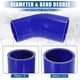 thumbnail image 5 of 45 grados 3 pulgadas a 3,5 pulgadas ID 4 capas coche codo reductor manguera de silicona acoplador tubo intercooler tubería de entrada azul 76-89 mm, 5 of 7