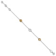 thumbnail image 2 of Auriga 925 Sterling Silver RH Plated Diamond & Citrine 1inch Ext. Bracelet for Women, 2 of 6