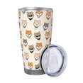 thumbnail image 2 of Salouo Shiba Head Face Print 20oz Tumbler with Lid,Stainless Steel Vacuum Insulated Tumbler Durable Insulated Coffee Mug Thermal Cup with Splash Proof Sliding Lid-Without Straw, 2 of 8