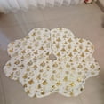 thumbnail image 2 of putnchl Christmas Tree Skirt, Holiday Part Decorations For Christmas Tree, Plush Gold Sequin Snowflake Tree Shirt For Xmas, 2 of 3