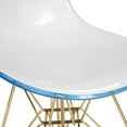 thumbnail image 5 of HomeStock Mediterranean Mingle Molded 2-Tone Eiffel Side Chair with Gold Base, 5 of 10