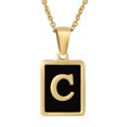 thumbnail image 1 of 26 English Letters (A-Z) Necklace For Women Titanium Steel Stainless Steel Pendant Necklace Pearl Shell Oil Drop Necklace As Gift For Wife , Daughter, Friend, 1 of 7
