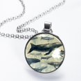 thumbnail image 2 of Whale Glass Circular Pendant Necklace - Stunning Jewelry for Women, 2 of 5