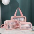 thumbnail image 1 of 3 Sacs de Toilette Translucides, Sac Cosmétique Transparent Imperméable, Sac de Voyage Portable, 1 of 2