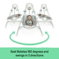 thumbnail image 4 of Ingenuity InLighten Baby Swing, Motorized Vibrating, Swivel Infant Seat, Gray, 4 of 18