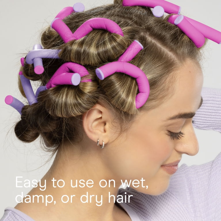 Conair Heatless Spiral Rollers, 18-Piece Set, Coral & Teal photo 4