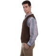 thumbnail image 3 of Scully Mens Brown Calf Suede Western Snap Vest 4XT, 3 of 3
