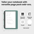 thumbnail image 2 of Nouveau Rocketbook Pro 2.0 Carnet Intelligent / Vert / Carnet de Bureau Scannable avec Lot de 20 Pages - Ligné et à Points / Couverture Rigide en Cuir Végane Réutilisable N, 2 of 8