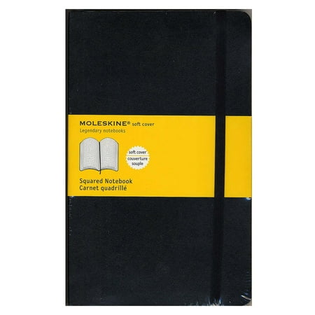 Classic Soft Cover Notebooks black, 5 in. x 8 1/4 in., 192 pages, squared (pack of 3)
