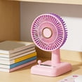 thumbnail image 1 of Ventilador de escritorio mini recargable por USB con luz LED, ventilador pequeño portátil para dormitorio, oficina y viajes, silencioso, compacto y versátil., 1 of 7