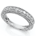 thumbnail image 4 of Pompeii 1/3ct Diamond Ring Vintage Antique Wedding Womens Band 14K White Gold (G/H,I1), 4 of 4