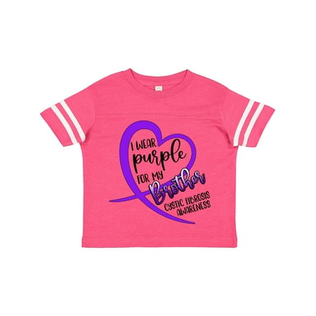 

Inktastic I Wear Purple for My Brother- Cystic Fibrosis Awareness Gift Toddler Boy or Toddler Girl T-Shirt