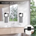thumbnail image 5 of FUYGRCJ 2-Piece Matte Black Square Towel Ring, Modern Hand Towel Holder for Bathroom, Square Towel Racks, Stainless Steel Towel Hangers, Wall-Mounted Hand Towel Bar Bathroom Accessories, 5 of 10