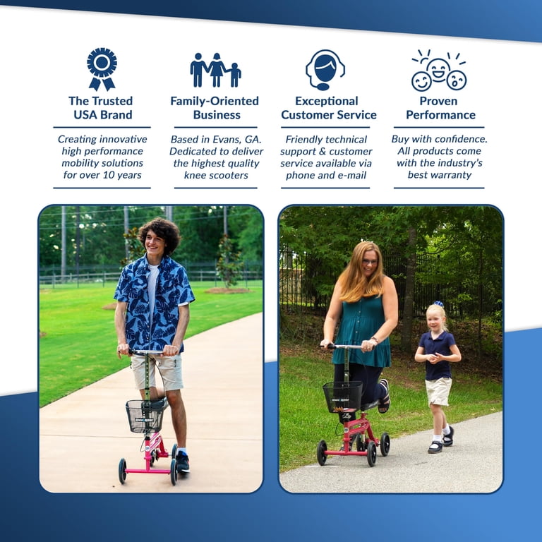 KneeRover Steerable Knee Scooter Knee Walker Crutch Alternative in