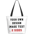 thumbnail image 3 of Custom Tote Bags, Custom Bags With Logo Personalized Tote Bags Large Shopping Bags Reusable Grocery Bags Bulk Add Text Photo, 3 of 8
